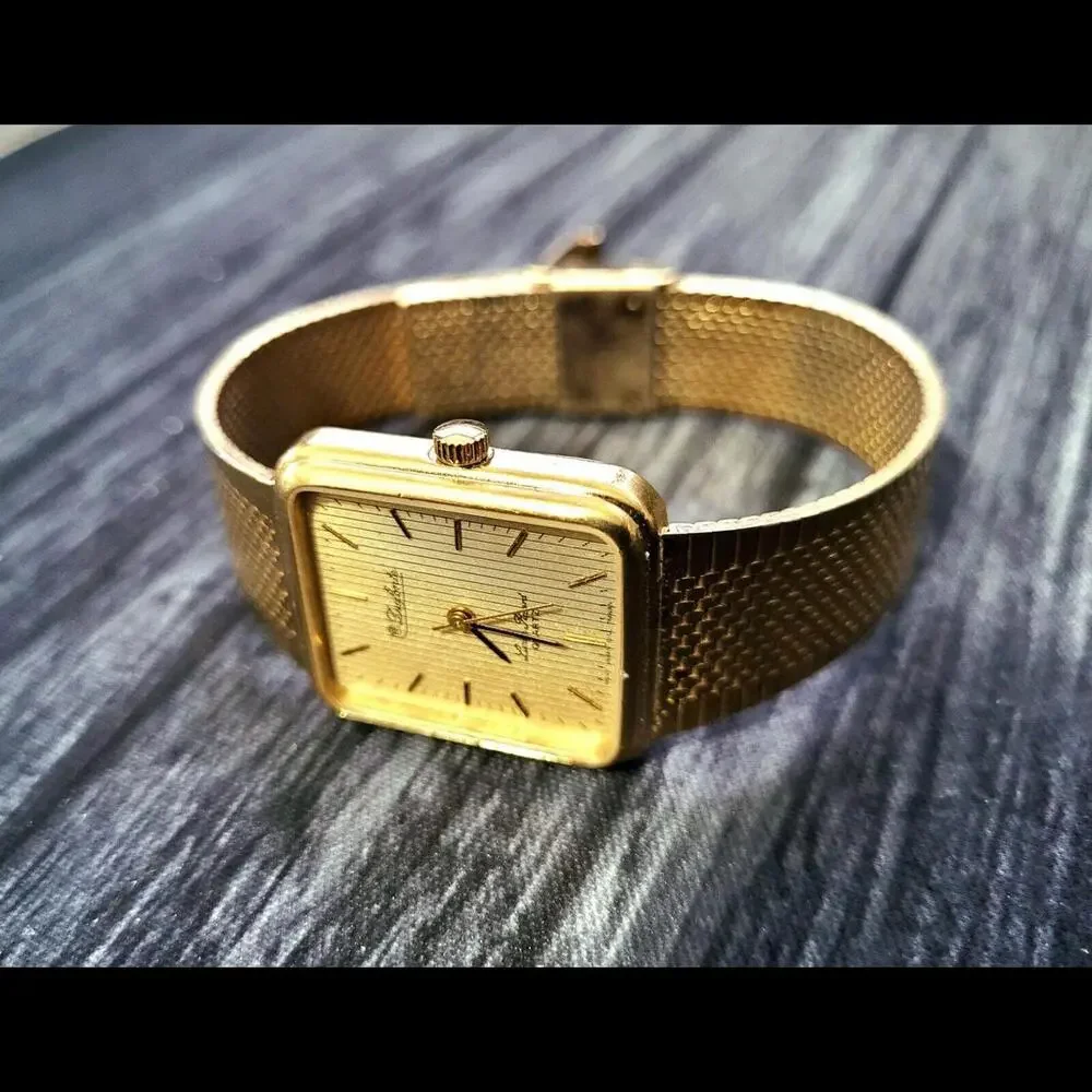 Vintage Retro Lucien Piccard‎ Dufonte Men's Watch New Battery